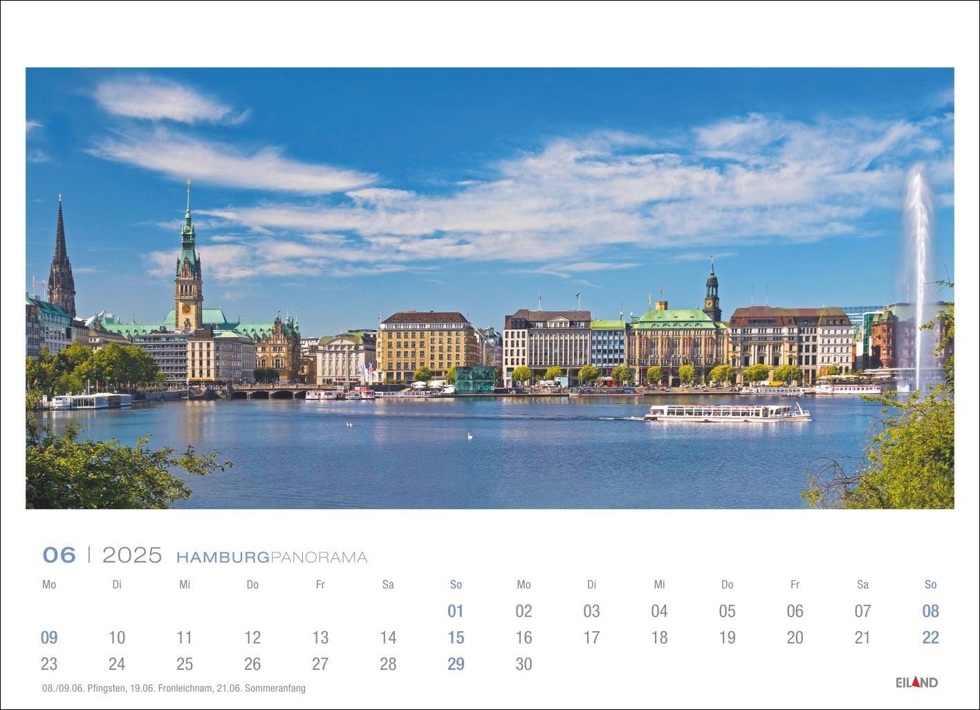 Bild: 9783964023391 | Hamburg Panorama Postkartenkalender 2025 | Eiland | Kalender | 13 S.