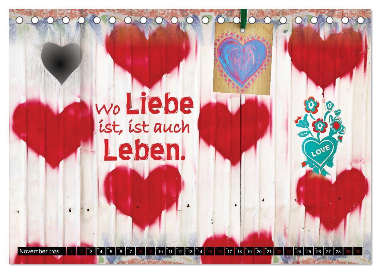 Bild: 9783457197059 | Herzig Liebesbotschaften (Tischkalender 2025 DIN A5 quer), CALVENDO...