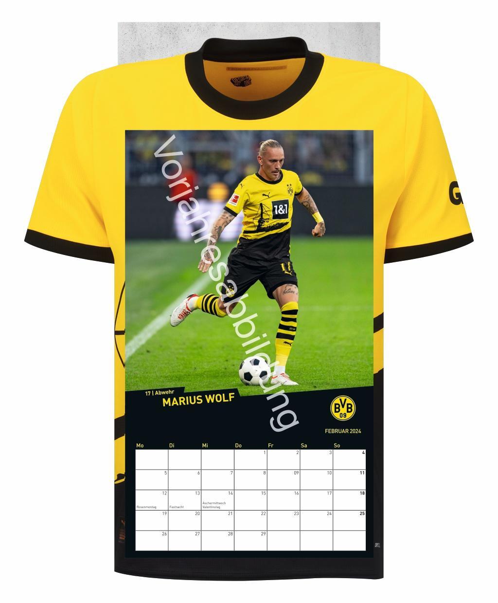 Bild: 9783756405442 | BVB Trikotkalender 2025 | Heye | Kalender | Bundesliga Kalender Heye