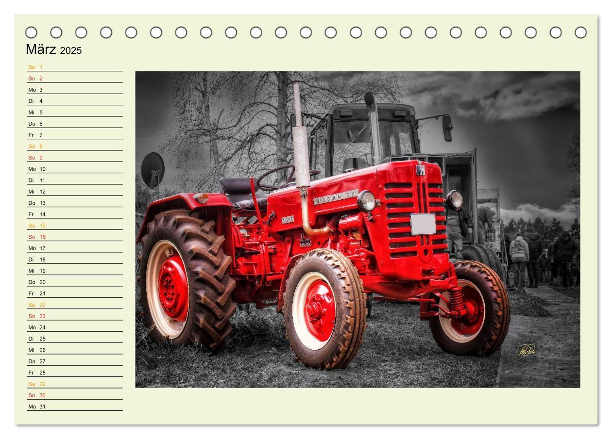 Bild: 9783435585229 | Traktoren - Oldtimer (Tischkalender 2025 DIN A5 quer), CALVENDO...