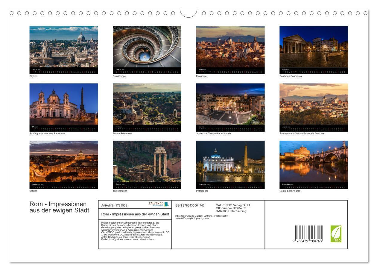 Bild: 9783435564743 | Rom - Impressionen aus der ewigen Stadt (Wandkalender 2025 DIN A3...