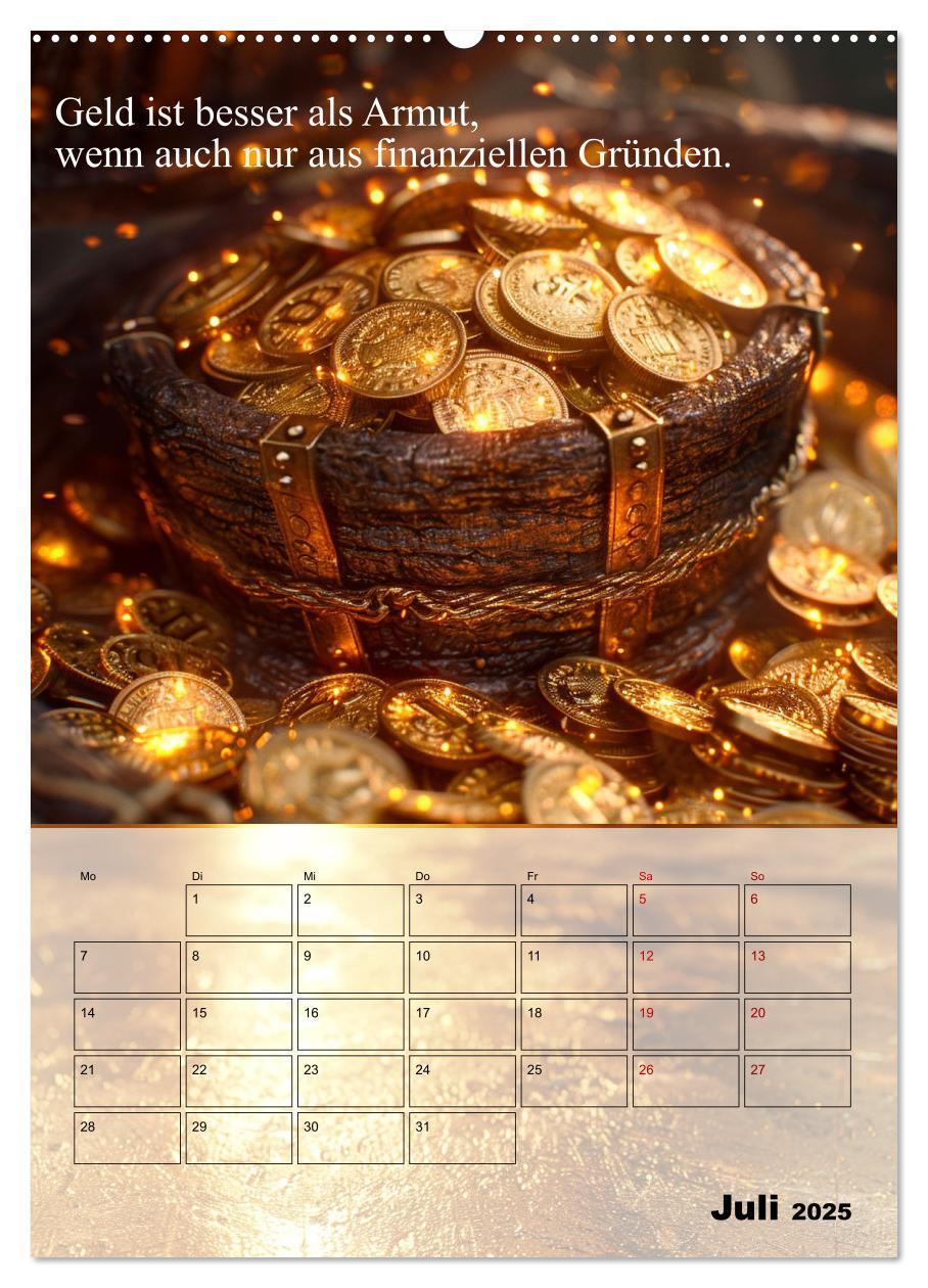 Bild: 9783435832552 | Der Geld-Anlock-Kalender (Wandkalender 2025 DIN A2 hoch), CALVENDO...