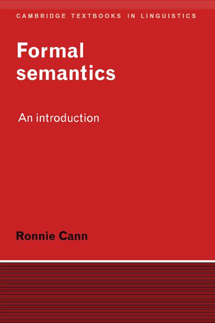 Cover: 9780521376105 | Formal Semantics | Ronnie Cann | Taschenbuch | Englisch | 2004