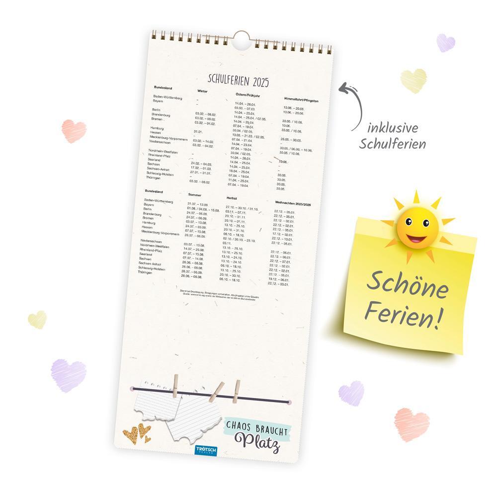 Bild: 9783988022516 | Trötsch Premium-Familienkalender Familientermine 2025 | Wandkalender