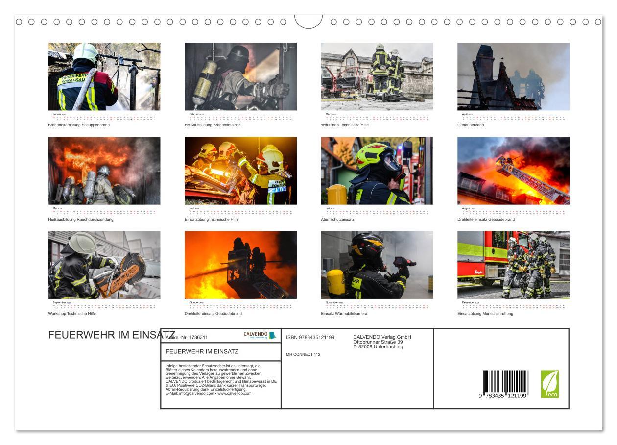 Bild: 9783435121199 | FEUERWEHR IM EINSATZ (Wandkalender 2025 DIN A3 quer), CALVENDO...