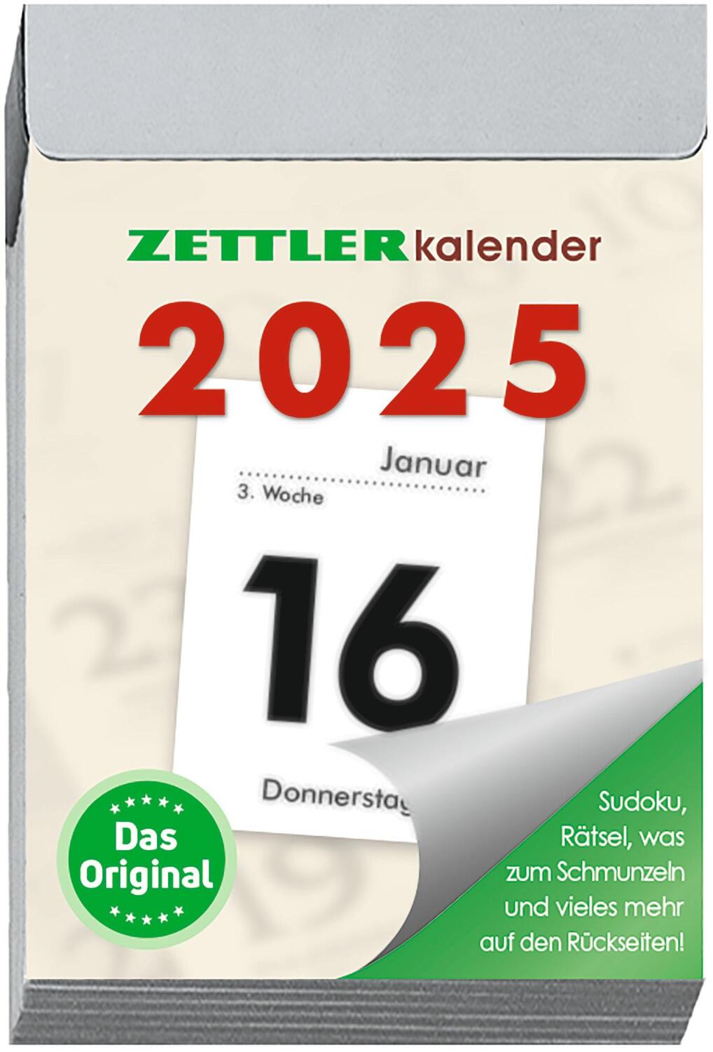 Cover: 4006928026197 | Tagesabreißkalender S 2025 - 4,1x5,9 cm - 1 Tag auf 1 Seite - mit...