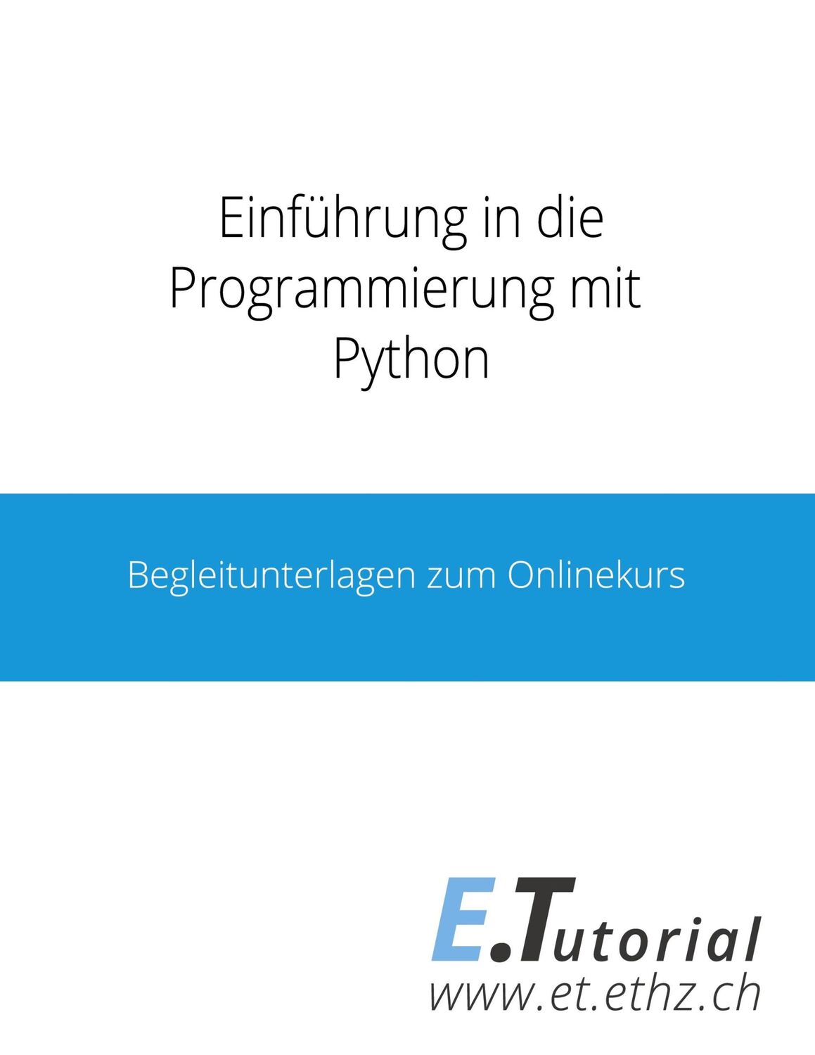 Cover: 9783757824235 | Einführung in die Programmierung mit Python | Lukas Fässler (u. a.)