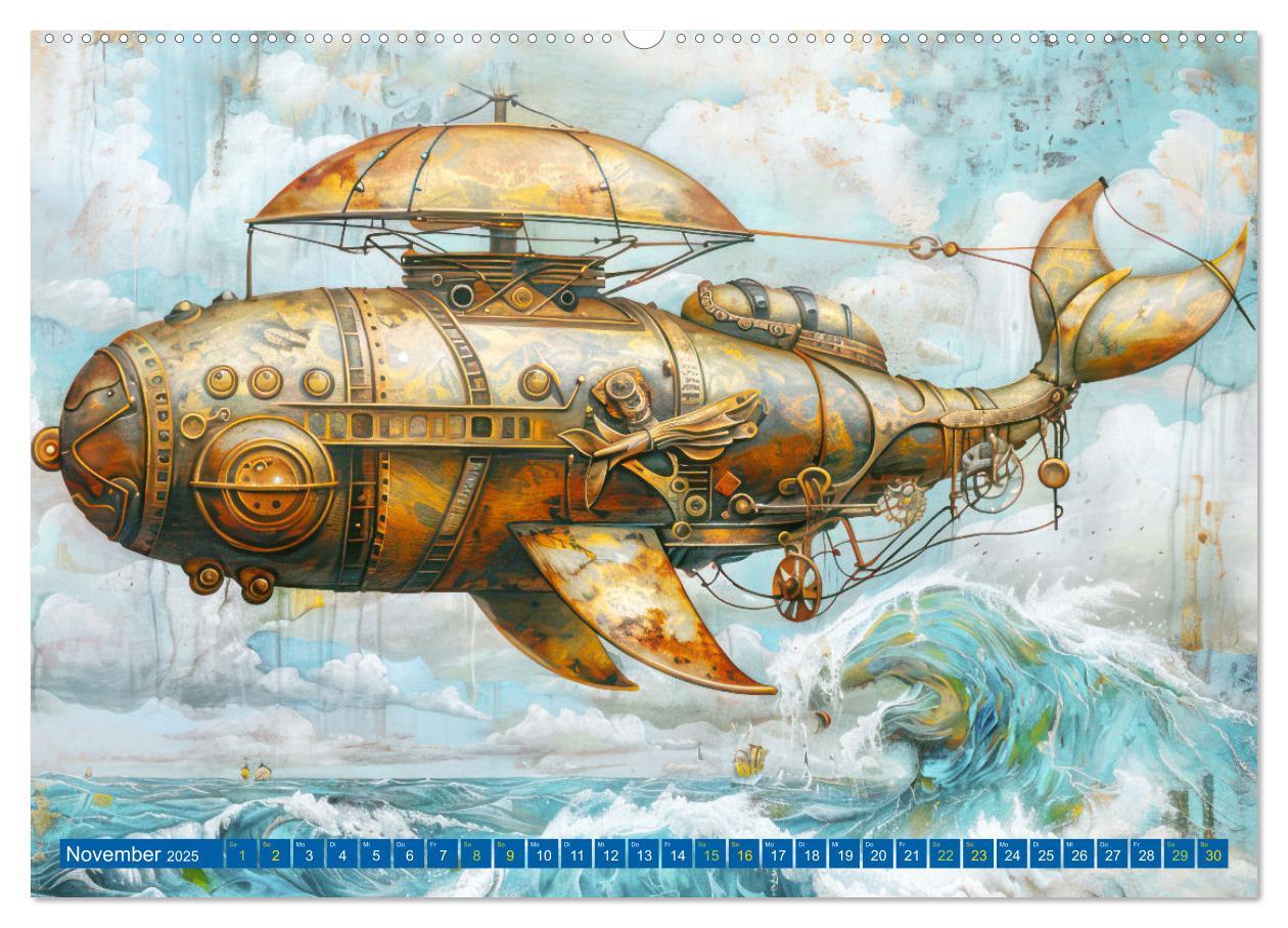 Bild: 9783383807640 | Steampunk Luftschiffe mit einer surrealen Note (Wandkalender 2025...