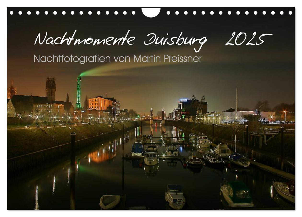 Cover: 9783435725212 | Duisburg Nachtmomente 2025 (Wandkalender 2025 DIN A4 quer),...