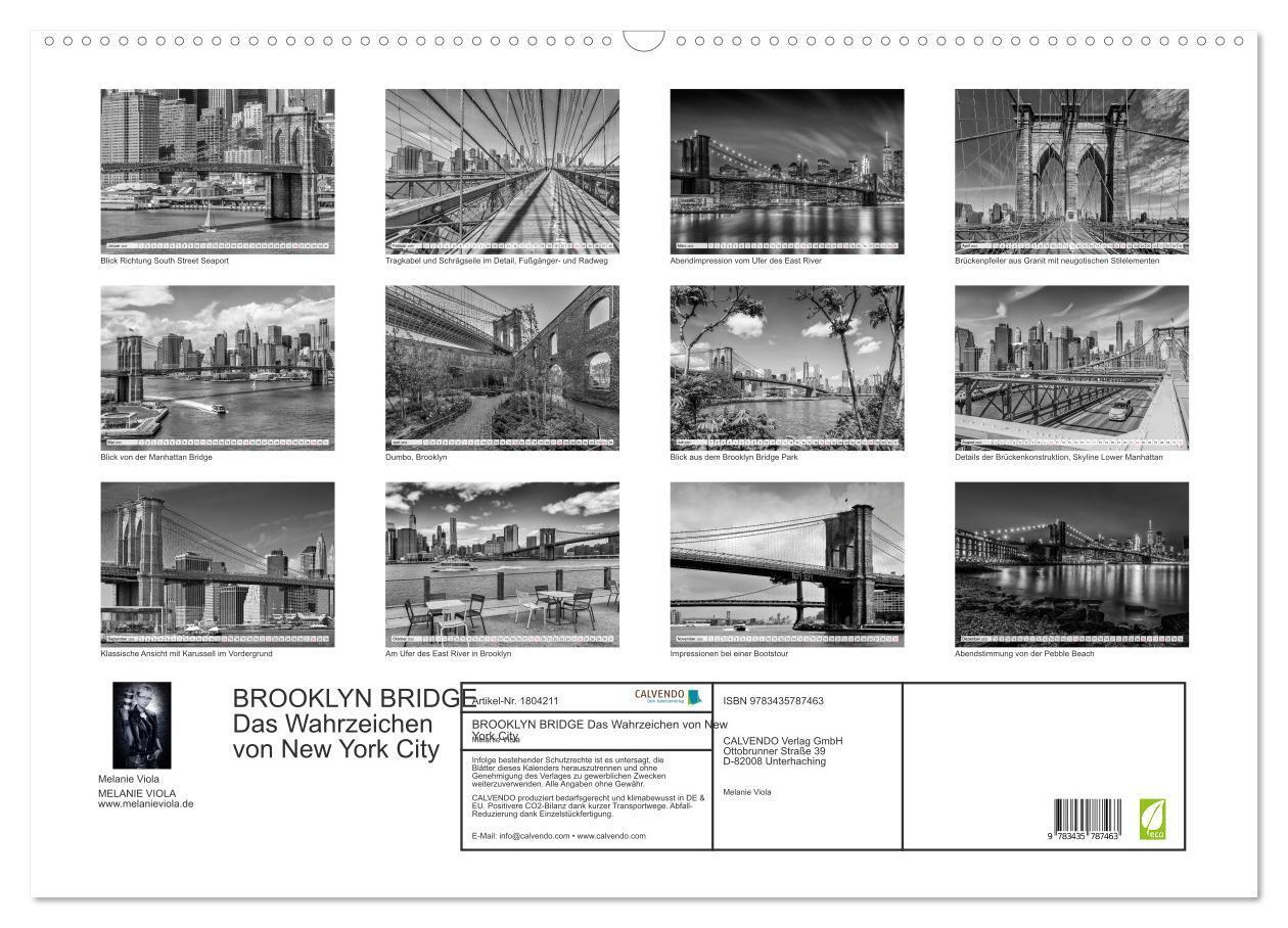 Bild: 9783435787463 | BROOKLYN BRIDGE Das Wahrzeichen von New York City (Wandkalender...