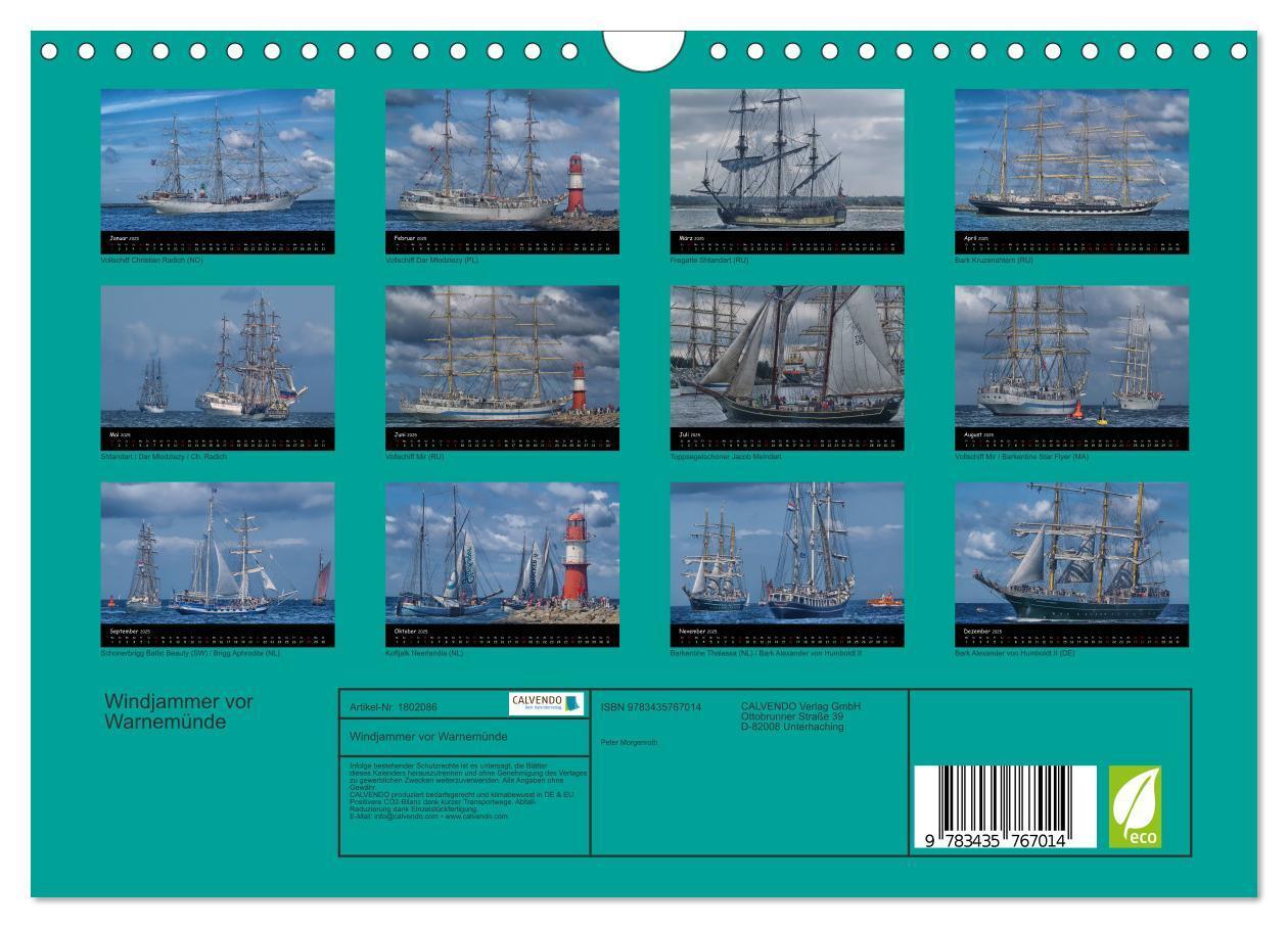 Bild: 9783435767014 | Windjammer vor Warnemünde (Wandkalender 2025 DIN A4 quer), CALVENDO...