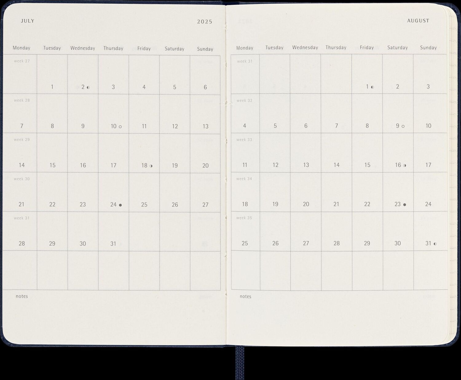 Bild: 8056999270339 | Moleskine 12 Monate Wochen Notizkalender 2025, Pocket/A6, 1 Wo = 1...