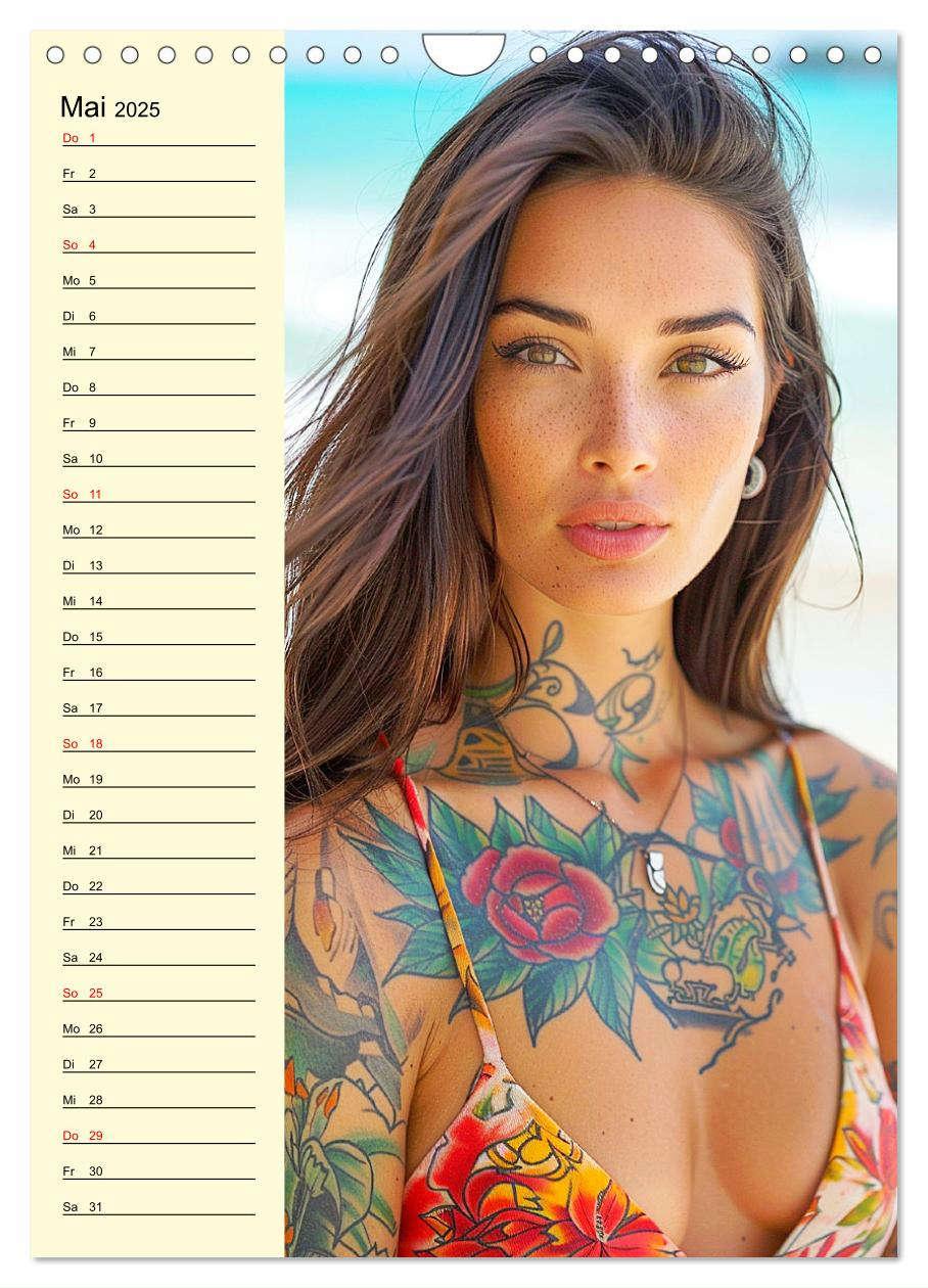 Bild: 9783457129173 | Coole Tatoo-Girls. Hübsch, modern und selbstbewusst (Wandkalender...