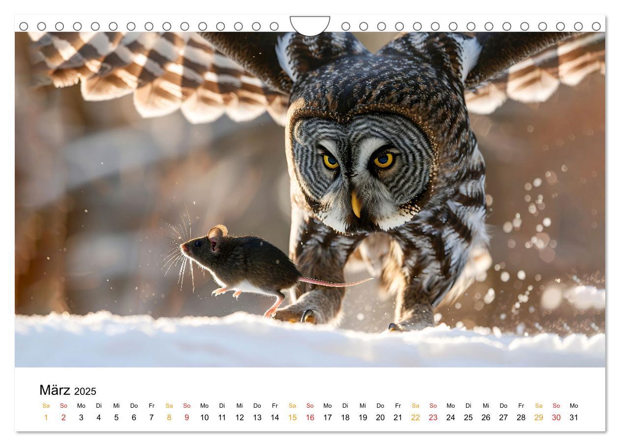 Bild: 9783457232651 | Im Reich der Eulen (Wandkalender 2025 DIN A4 quer), CALVENDO...