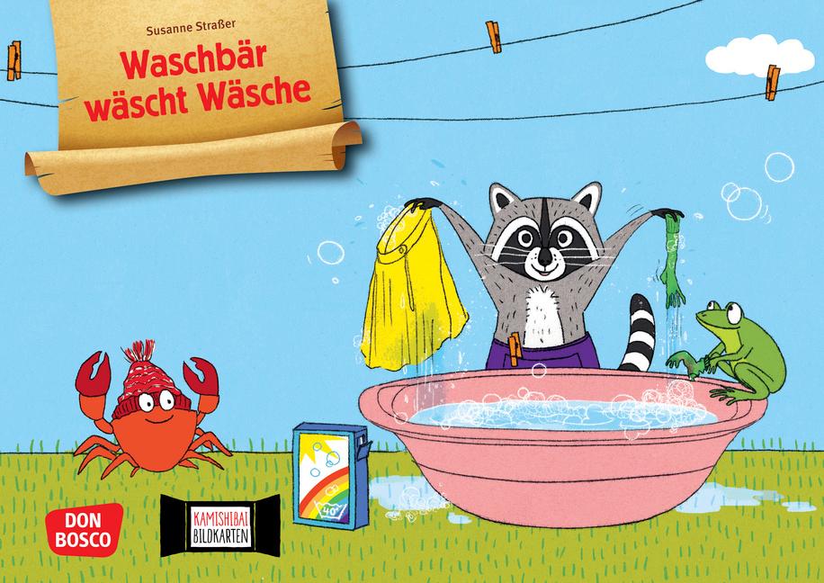 Cover: 4260694922897 | Waschbär wäscht Wäsche. Kamishibai Bildkartenset | Susanne Straßer