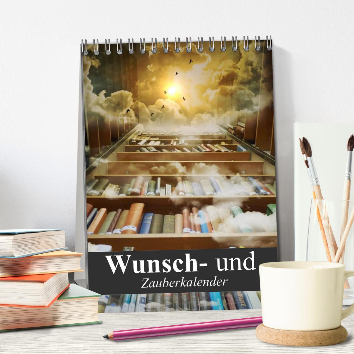 Bild: 9783457017487 | Wunsch- und Zauberkalender (Tischkalender 2025 DIN A5 hoch),...