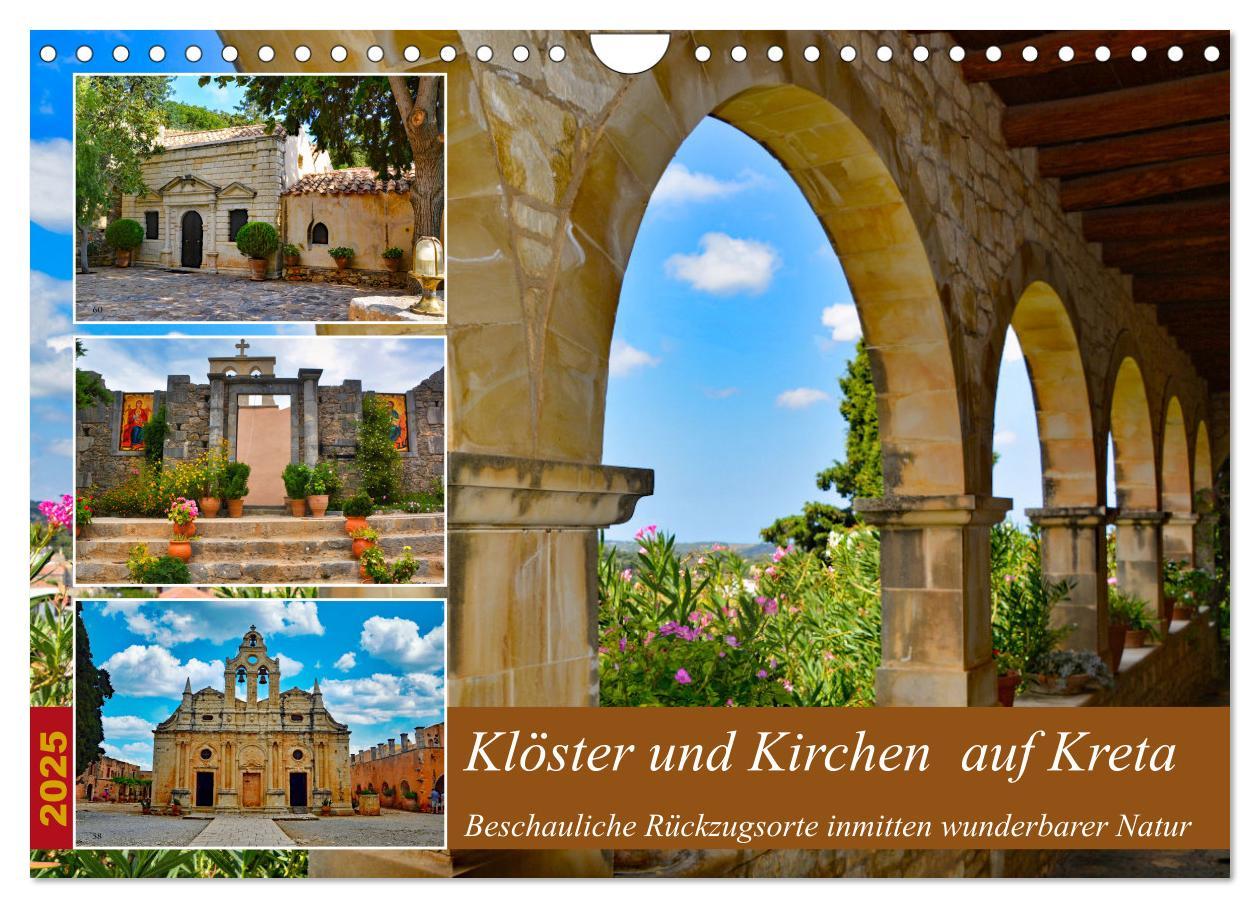 Cover: 9783383916229 | Klöster und Kirchen auf Kreta (Wandkalender 2025 DIN A4 quer),...