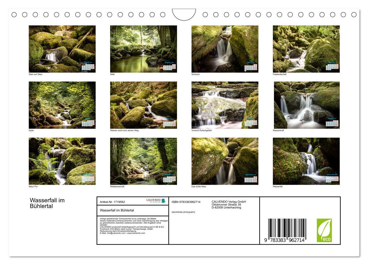 Bild: 9783383962714 | Wasserfall im Bühlertal (Wandkalender 2025 DIN A4 quer), CALVENDO...