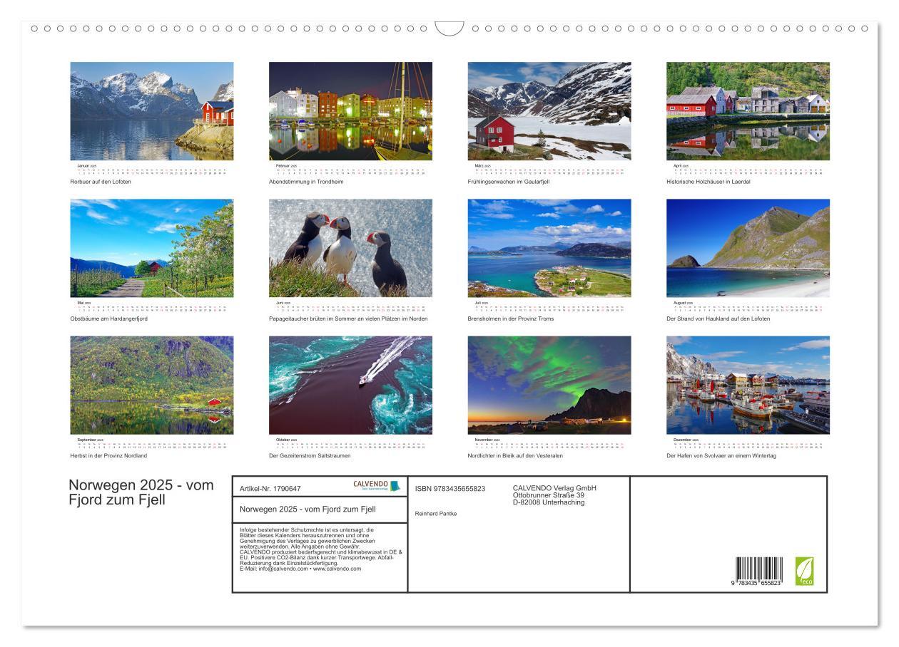 Bild: 9783435655823 | Norwegen 2025 - vom Fjord zum Fjell (Wandkalender 2025 DIN A2...