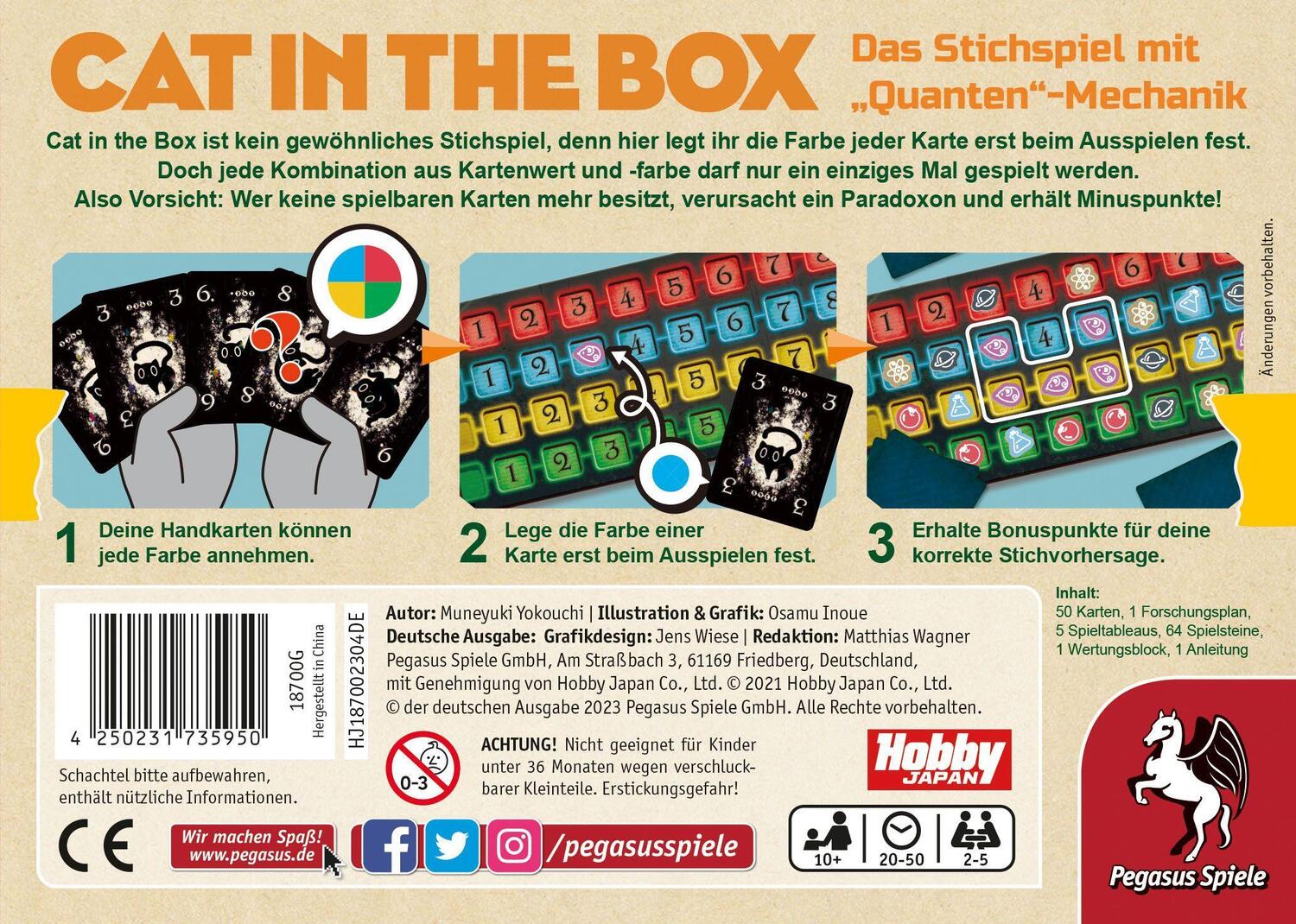 Bild: 4250231735950 | Cat in the Box | Spiel | 18700G | Deutsch | 2023 | Pegasus