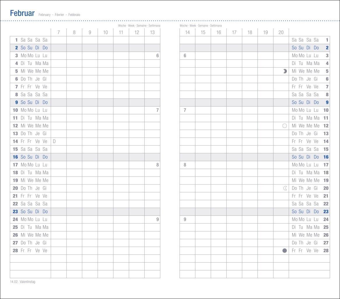 Bild: 9783756408047 | Monats-Taschenkalender, schwarz 2025 | Heye | Buch | Bürokalender Heye