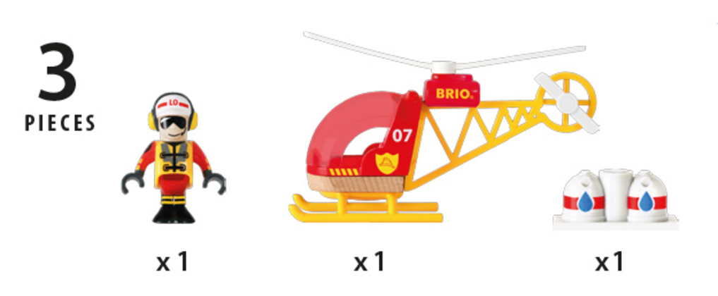 Bild: 7312350337976 | 33797 BRIO Feuerwehr-Hubschrauber | BRIO® | Stück | In Schachtel