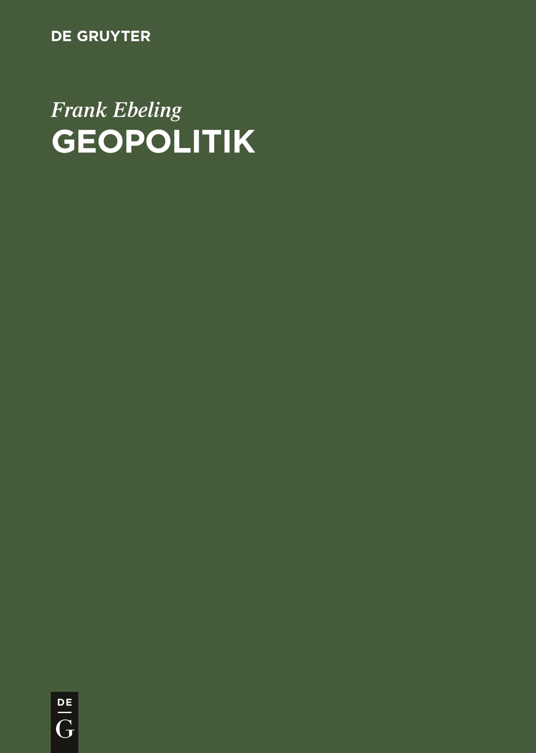 Cover: 9783050024691 | Geopolitik | Karl Haushofer und seine Raumwissenschaft 1919-1945