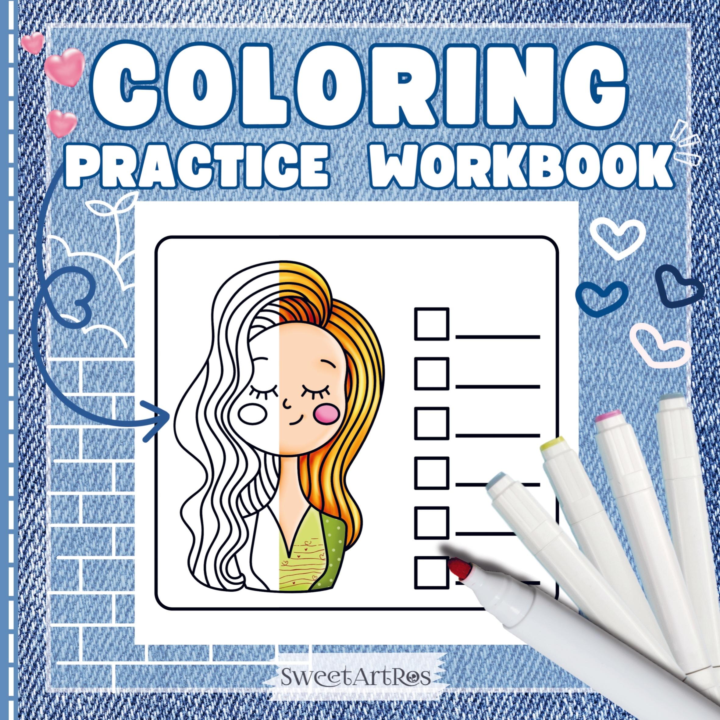 Cover: 9789403779744 | Coloring Practice Workbook | SweetArtRos Publishing | Taschenbuch