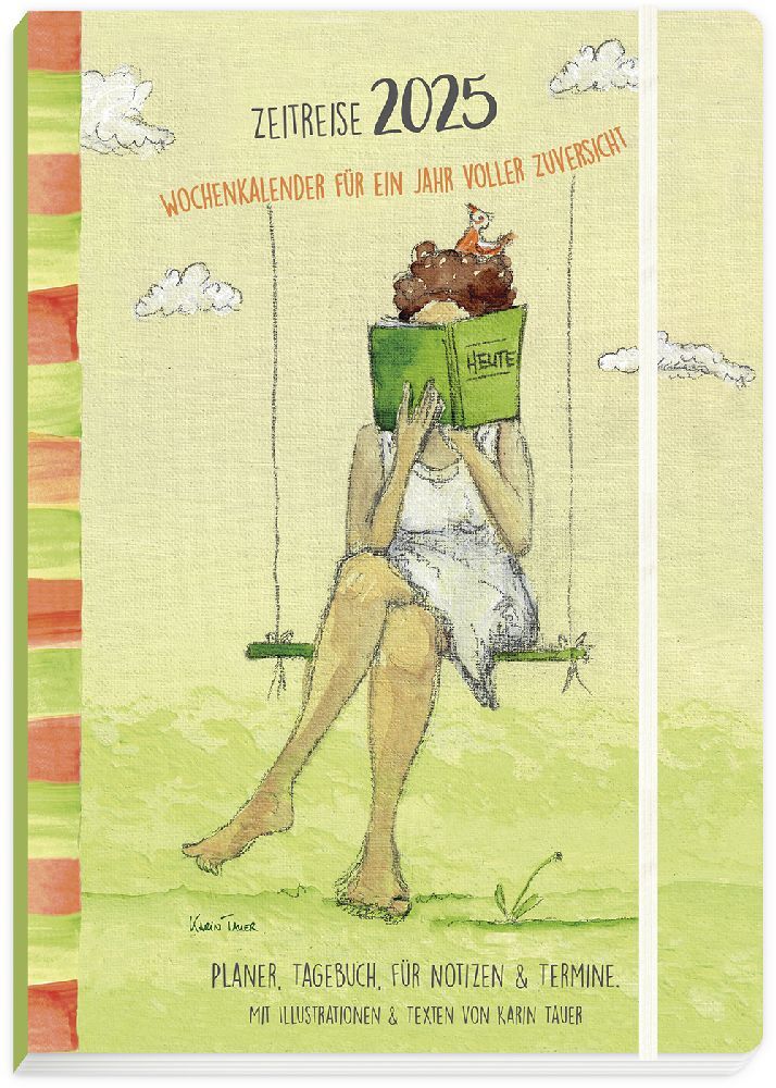 Cover: 9783949568831 | Taschenkalender 2025, Zeitreise | Karin Tauer | Kalender | Gebunden