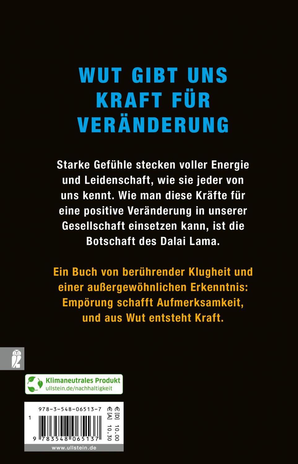 Rückseite: 9783548065137 | Be Angry! | Die Kraft der Wut kreativ nutzen | Dalai Lama | Buch