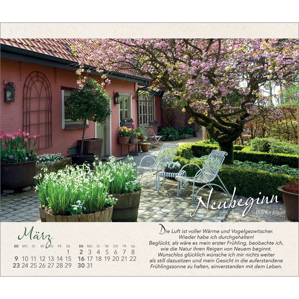 Bild: 9783754817353 | Wo Himmel und Erde sich zart berühren | Gartenkalender | Bianka Bleier