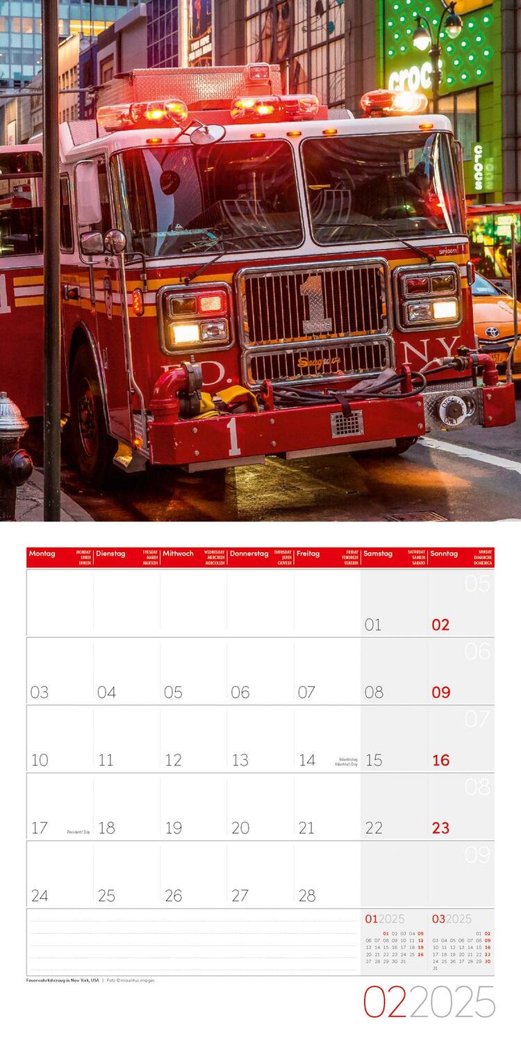 Bild: 9783838445175 | Feuerwehr Kalender 2025 - 30x30 | Ackermann Kunstverlag | Kalender