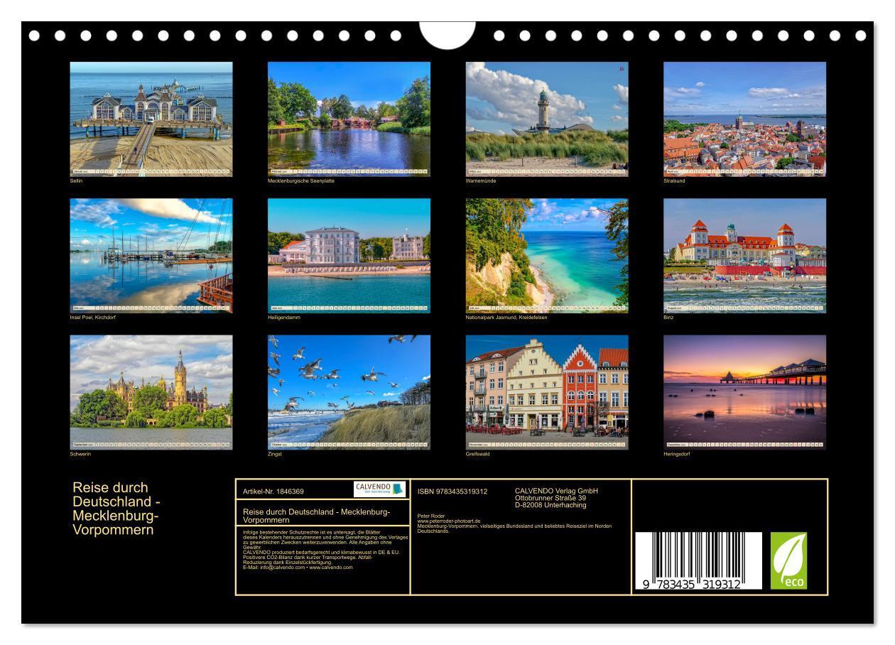 Bild: 9783435319312 | Reise durch Deutschland - Mecklenburg-Vorpommern (Wandkalender 2025...