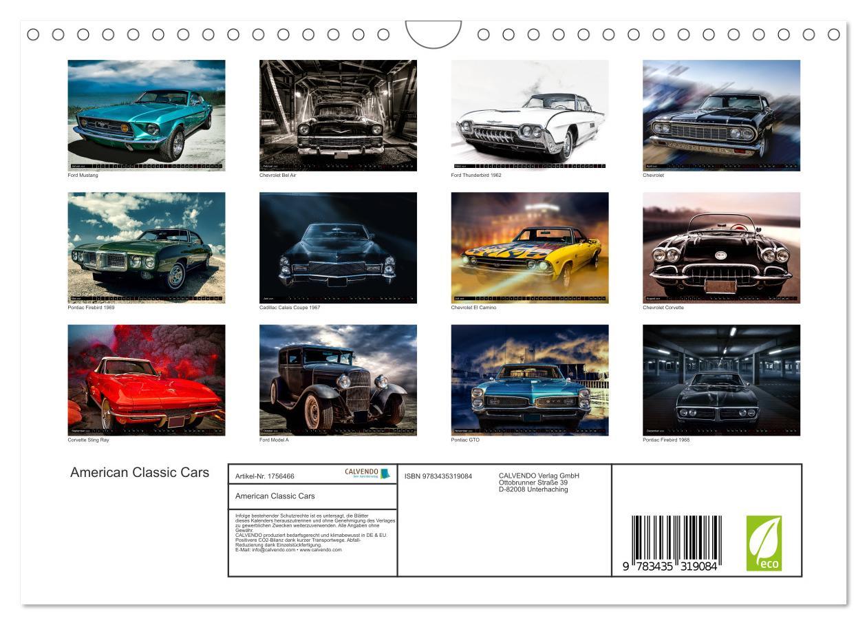 Bild: 9783435319084 | American Classic Cars (Wandkalender 2025 DIN A4 quer), CALVENDO...