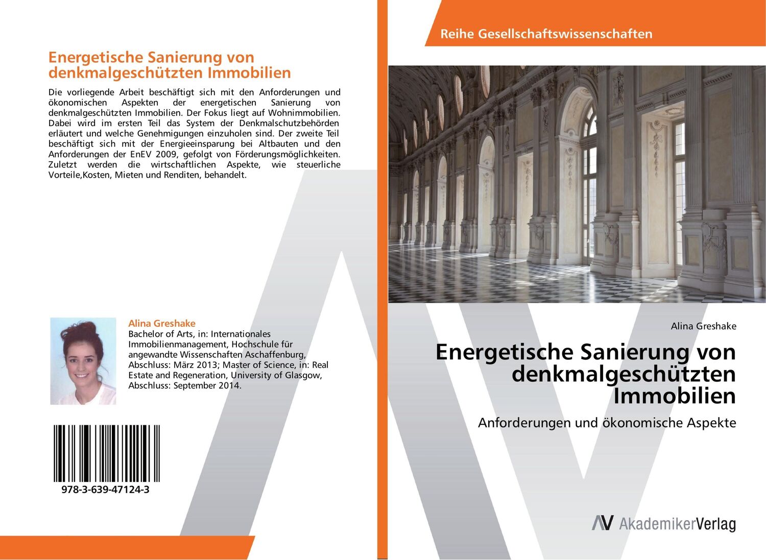 Cover: 9783639471243 | Energetische Sanierung von denkmalgeschützten Immobilien | Greshake