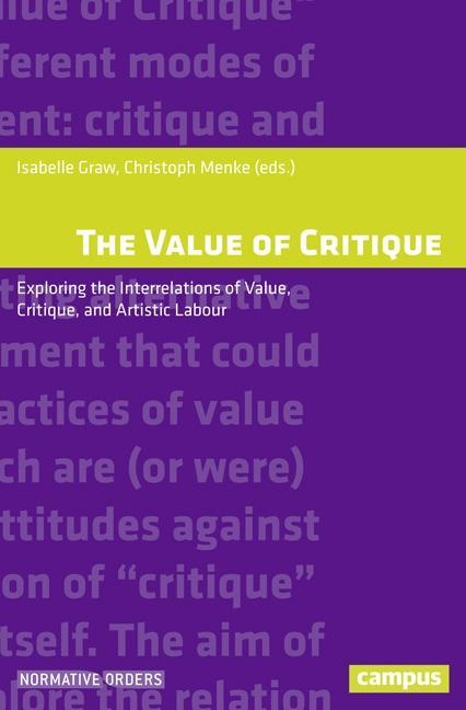 Cover: 9783593510101 | The Value of Critique | Isabelle Graw | Taschenbuch | 188 S. | 2019