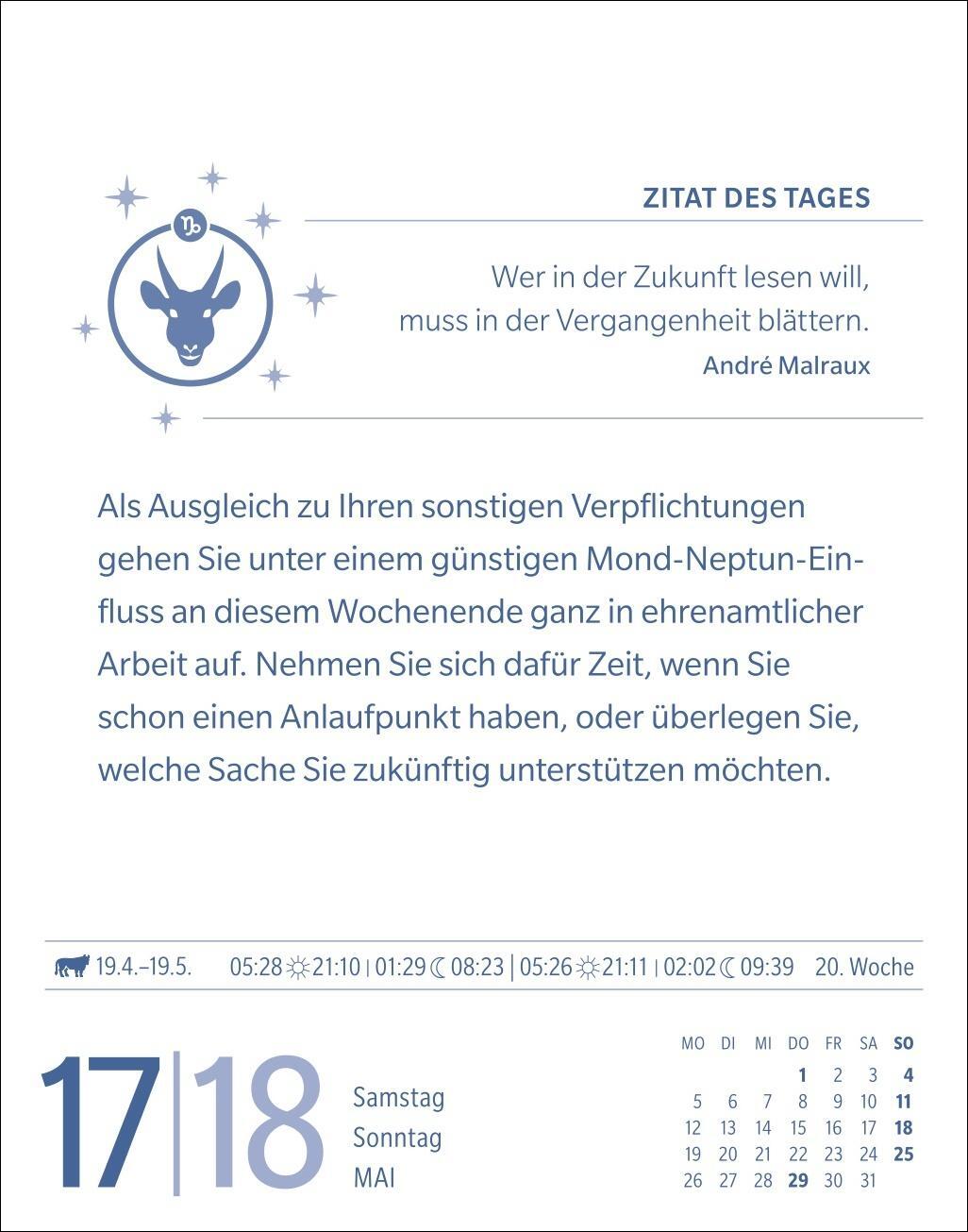 Bild: 9783840033643 | Steinbock Sternzeichenkalender 2025 - Tagesabreißkalender - Ihr...