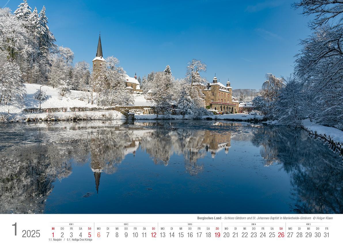 Bild: 9783965352209 | Bergisches Land 2025 Bildkalender A3 quer, spiralgebunden | Klaes