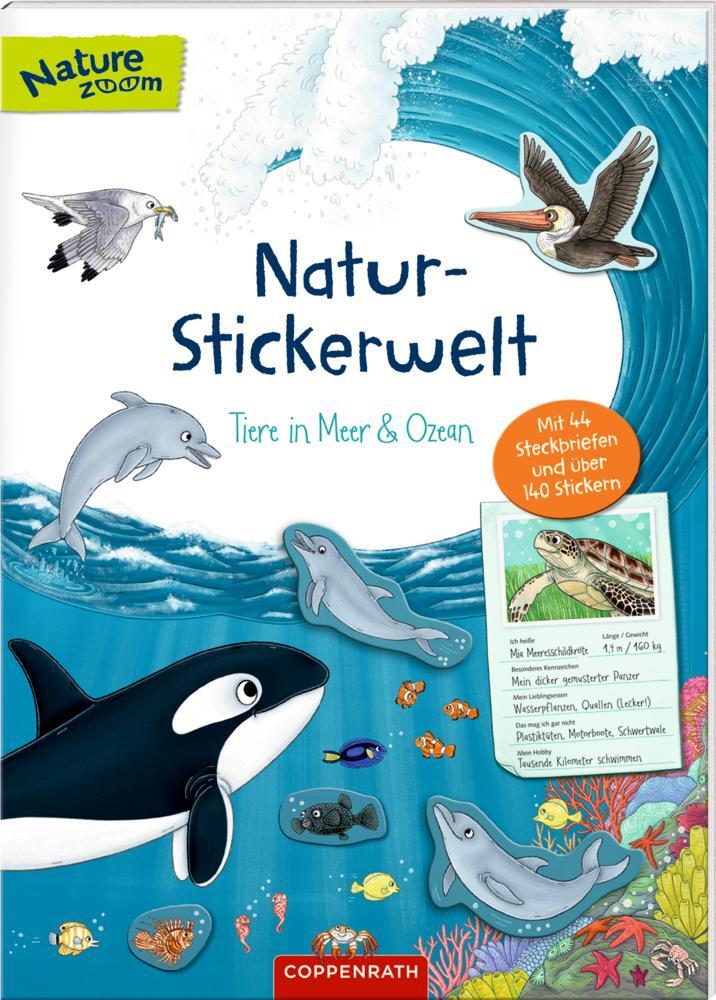 Cover: 9783649636984 | Natur-Stickerwelt: Tiere in Meer und Ozean | Ruby Anna Warnecke | Buch