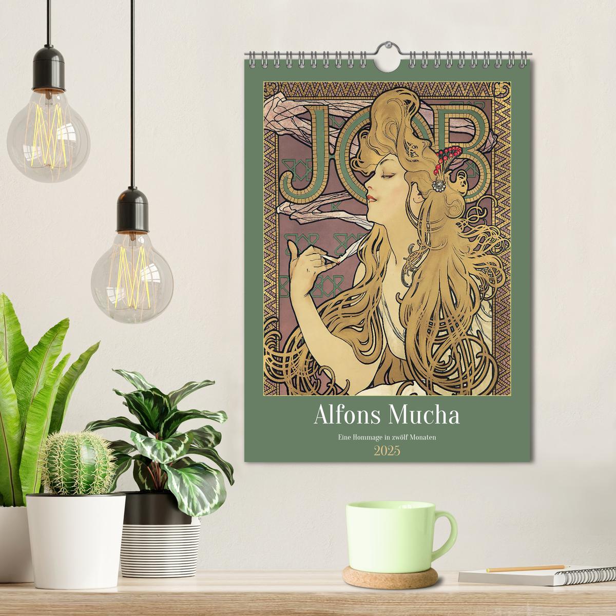 Bild: 9783435861569 | Alfons Mucha - Eine Hommage in zwölf Monaten (Wandkalender 2025 DIN...