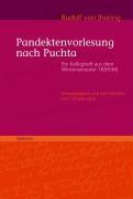 Cover: 9783835303171 | Pandektenvorlesung nach Puchta | Rudolf von Jhering | Taschenbuch