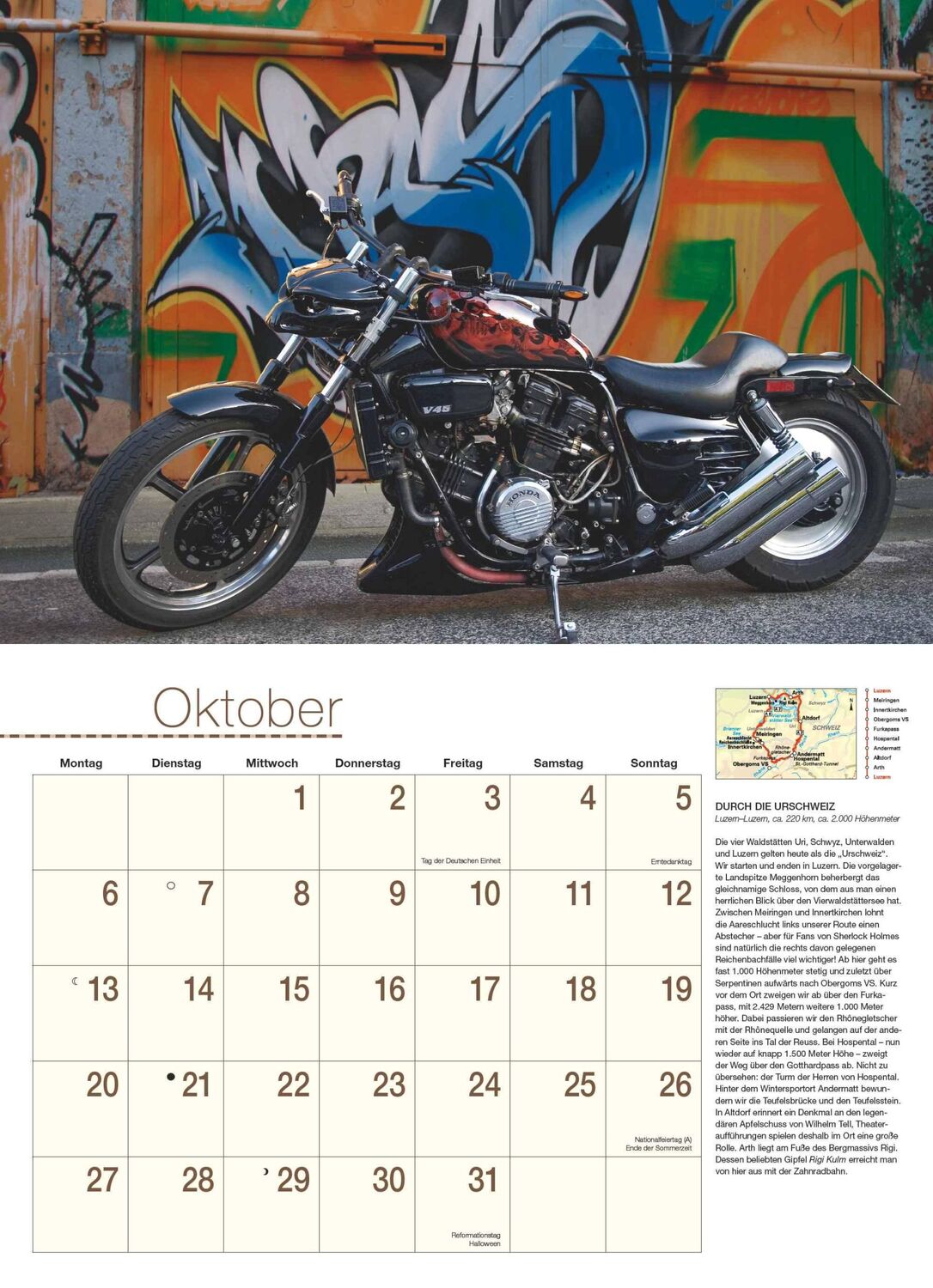 Bild: 4250809652863 | Motorräder &amp; Routen 2025 - Broschürenkalender - mit...