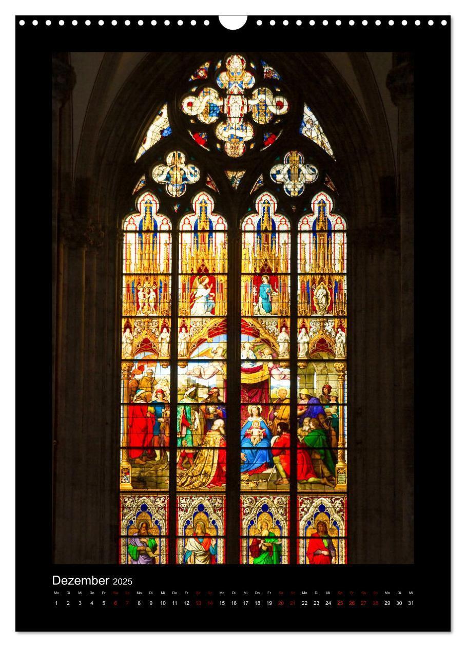 Bild: 9783435923915 | Kirchenfenster - Sakrale Glaskunst (Wandkalender 2025 DIN A3 hoch),...