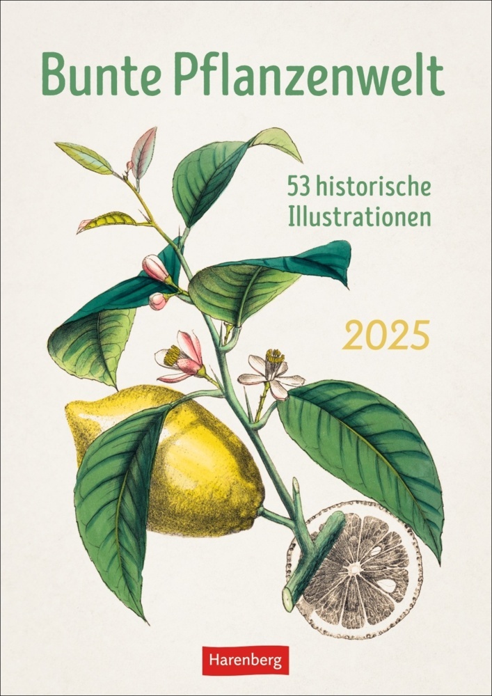 Cover: 9783840034985 | Bunte Pflanzenwelt Wochenplaner 2025 - 53 historische Illustrationen