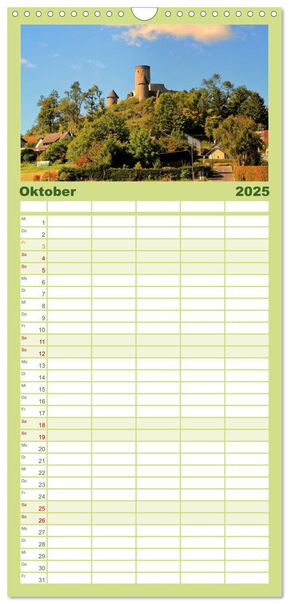 Bild: 9783457105580 | Familienplaner 2025 - Burgenland Eifel mit 5 Spalten (Wandkalender,...