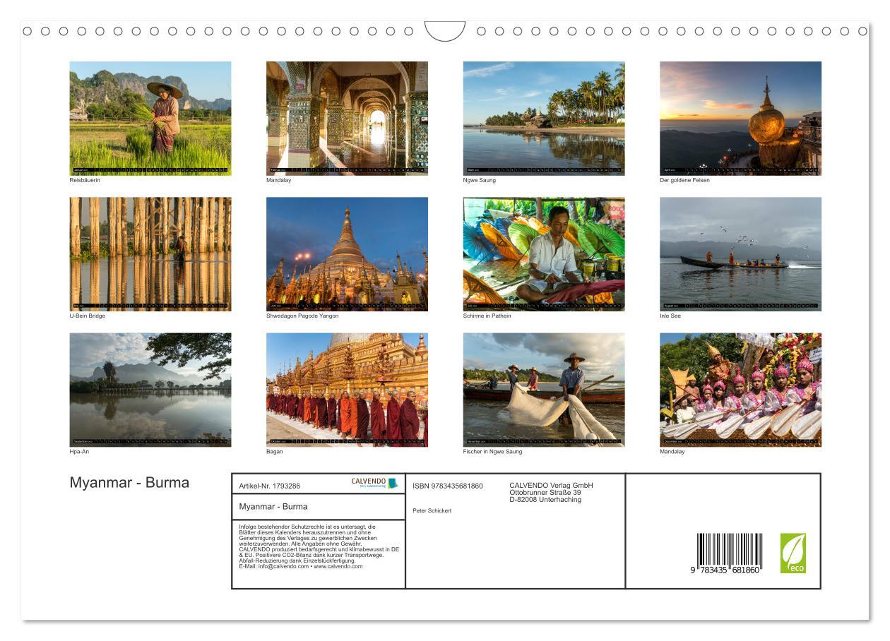 Bild: 9783435681860 | Myanmar - Burma (Wandkalender 2025 DIN A3 quer), CALVENDO...