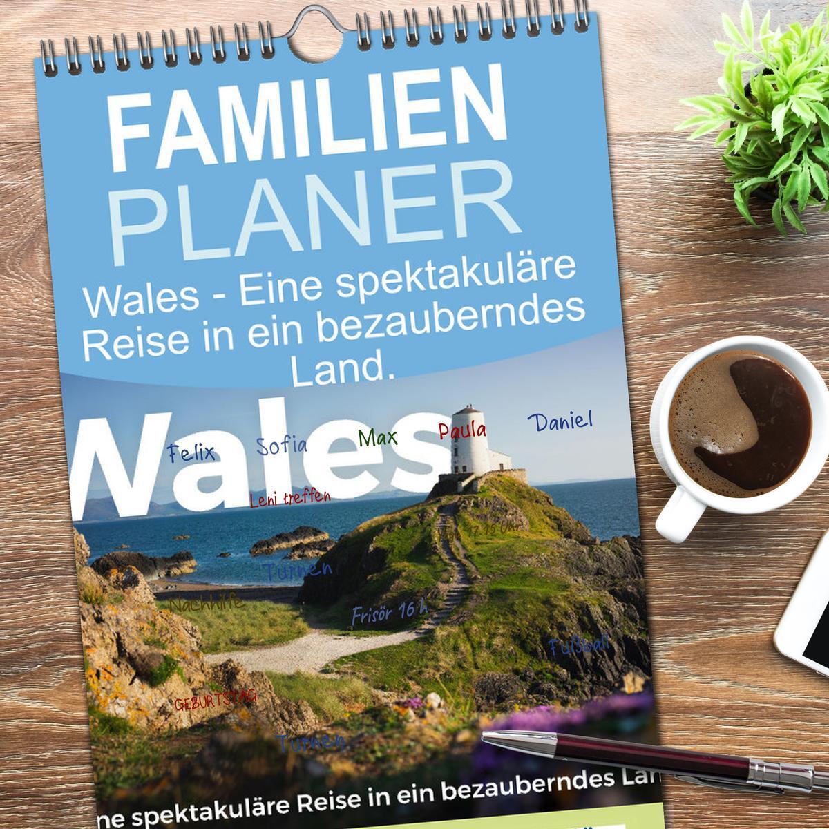 Bild: 9783457100394 | Familienplaner 2025 - Wales - Eine spektakuläre Reise in ein...