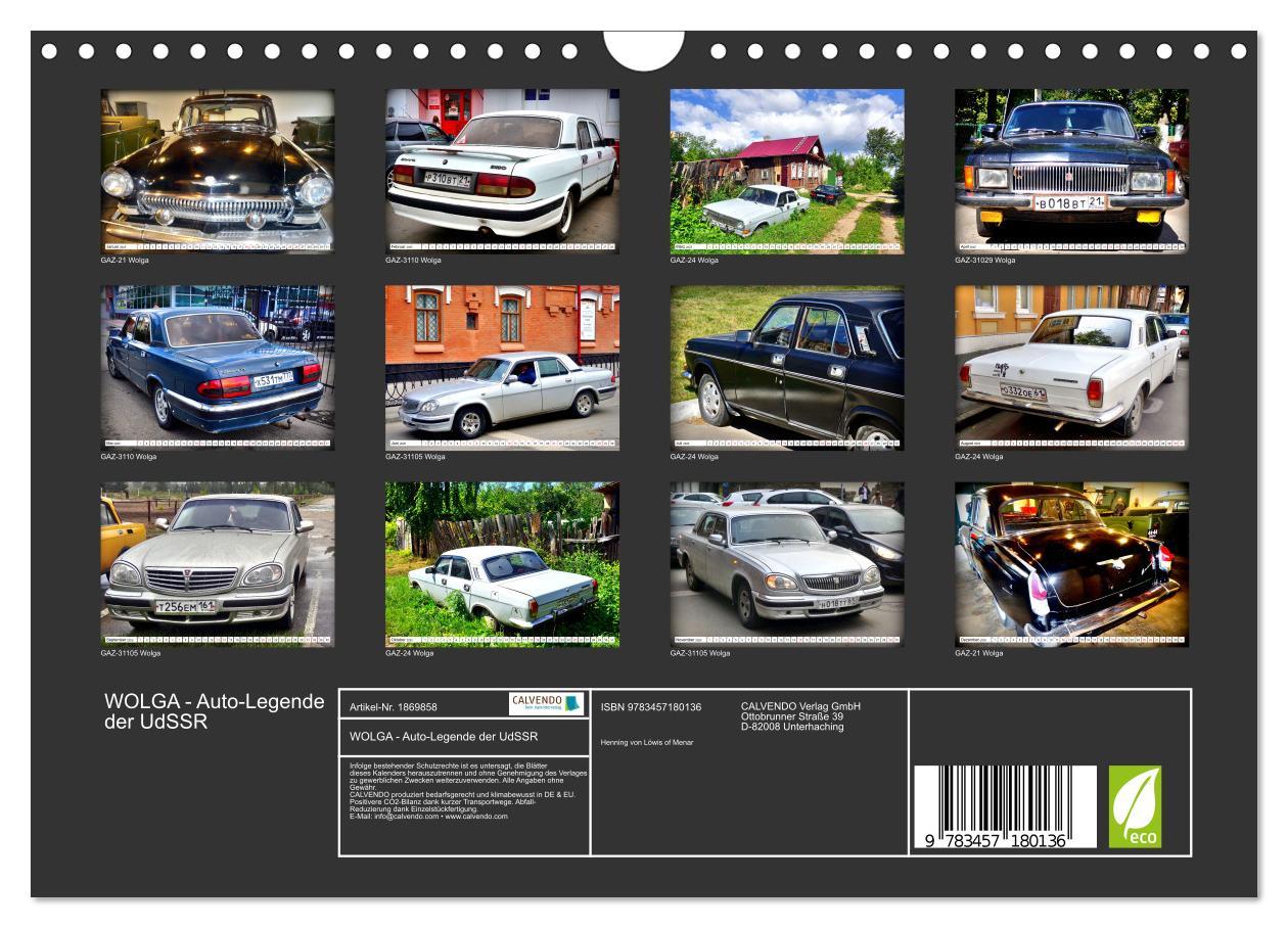 Bild: 9783457180136 | WOLGA - Auto-Legende der UdSSR (Wandkalender 2025 DIN A4 quer),...