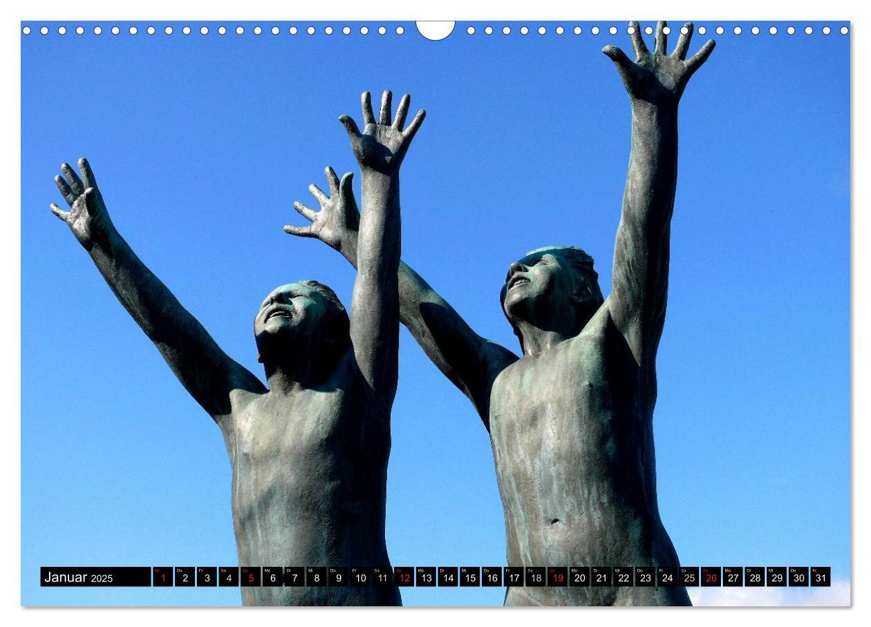 Bild: 9783435685813 | Vigeland Skulpturen Park Oslo (Wandkalender 2025 DIN A3 quer),...