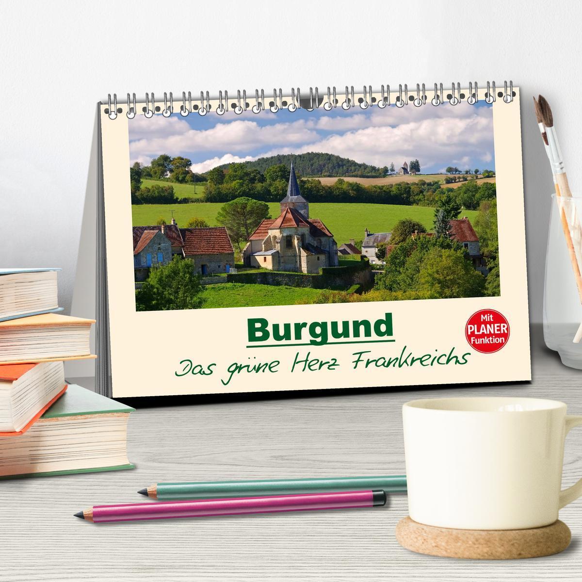 Bild: 9783435390984 | Burgund - Das grüne Herz Frankreichs (Tischkalender 2025 DIN A5...